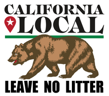Load image into Gallery viewer, California Local - Leave No Litter Sticker