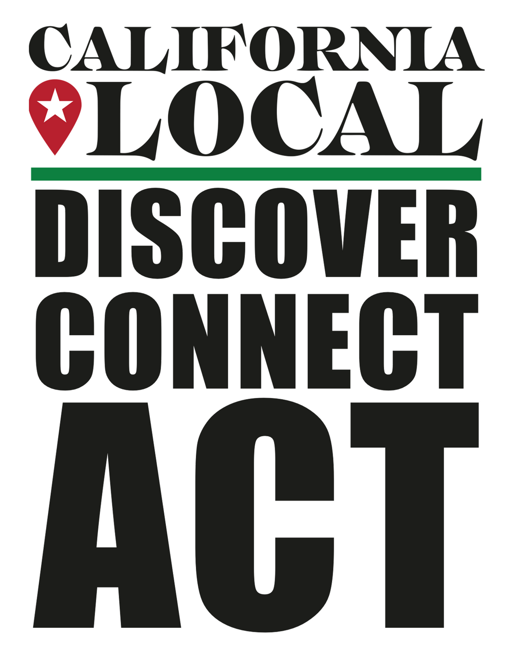 California Local - Discover Connect Act Sticker