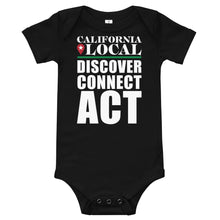 Load image into Gallery viewer, California Local - Discover Connect Act - Baby short sleeve one piece
