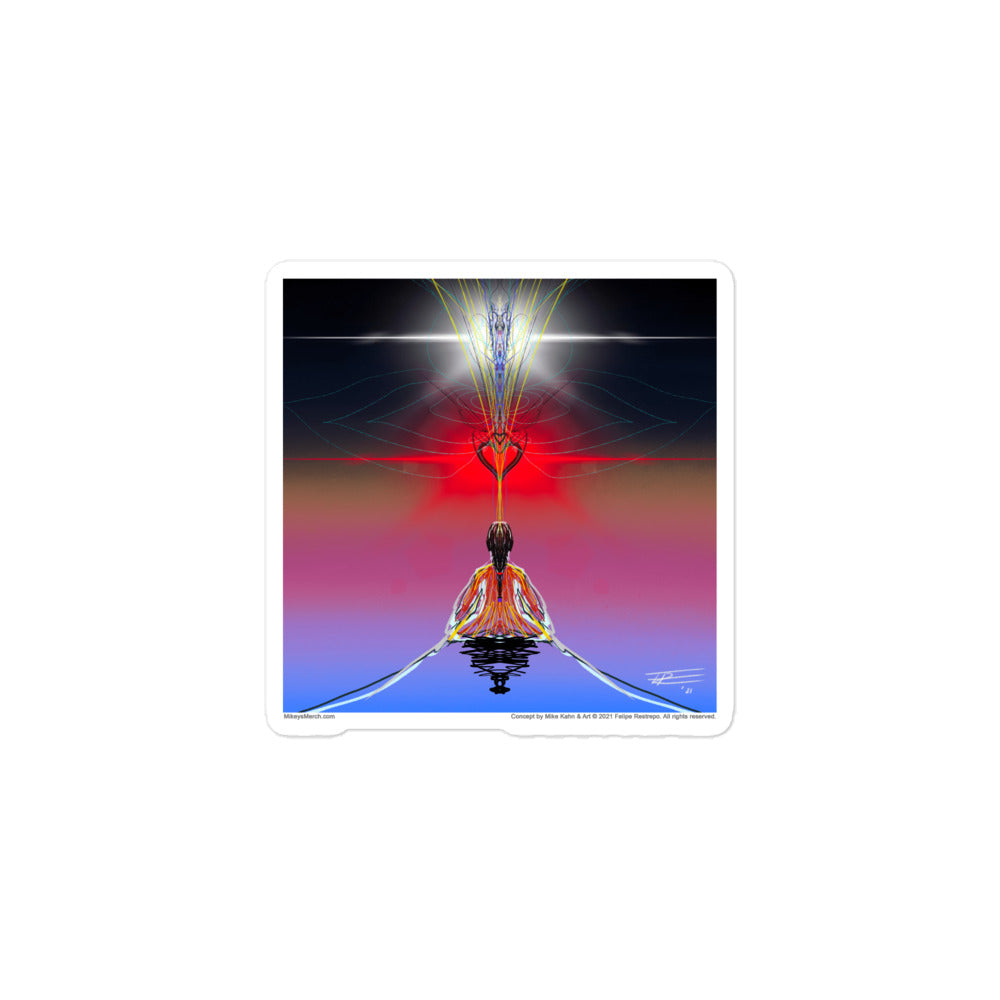 Heart Meditation #3 by artist Felipe Restrepo - Sticker