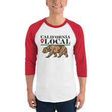 Load image into Gallery viewer, California Local - Wear The Bear Unisex 3/4 Sleeve Raglan Shirt

